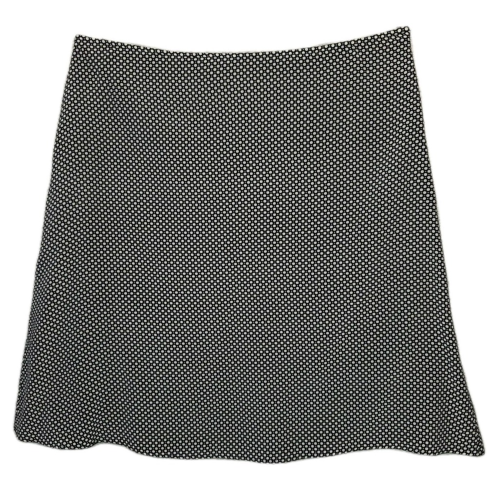 Vintage MOSSIMO Silk Micro Polka Dot Lined Skirt Women's 12 A-Line Side Zip Y2K